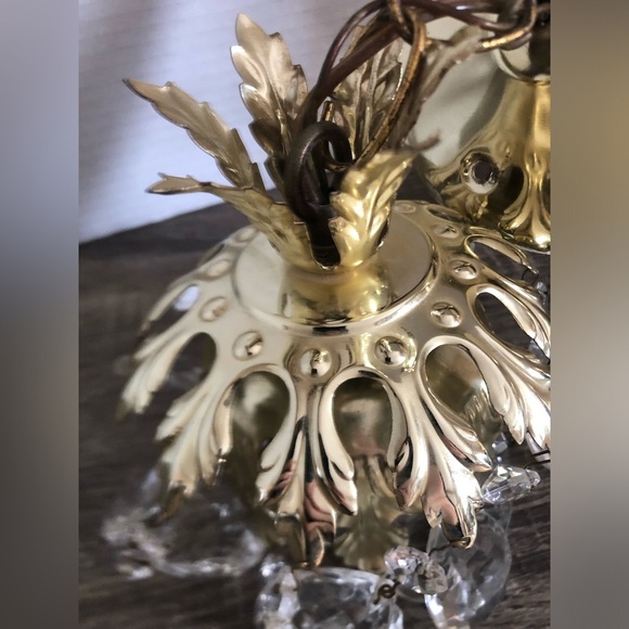 Vtg Mini Upside Down Layered Cake Crystal Chandelier - Picture 14 of 16